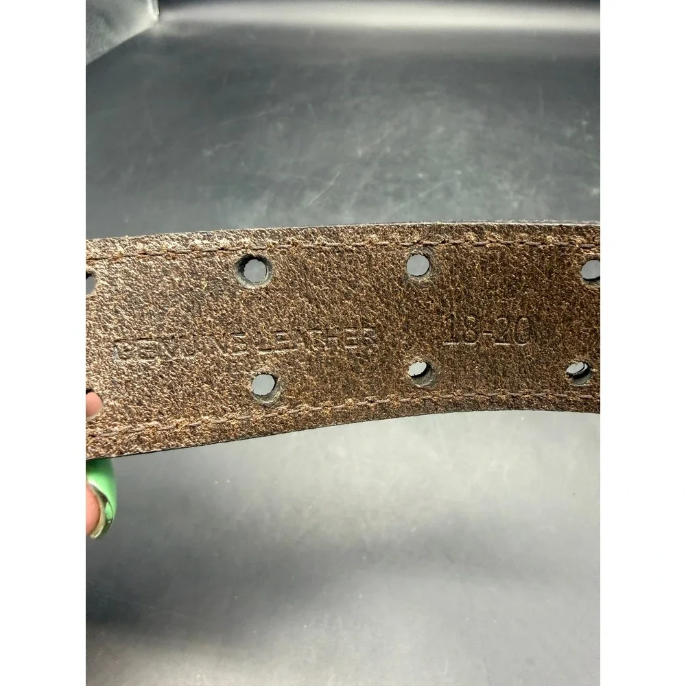 Carhartt Belt Double Prong Leather 18-20 Brown Boys